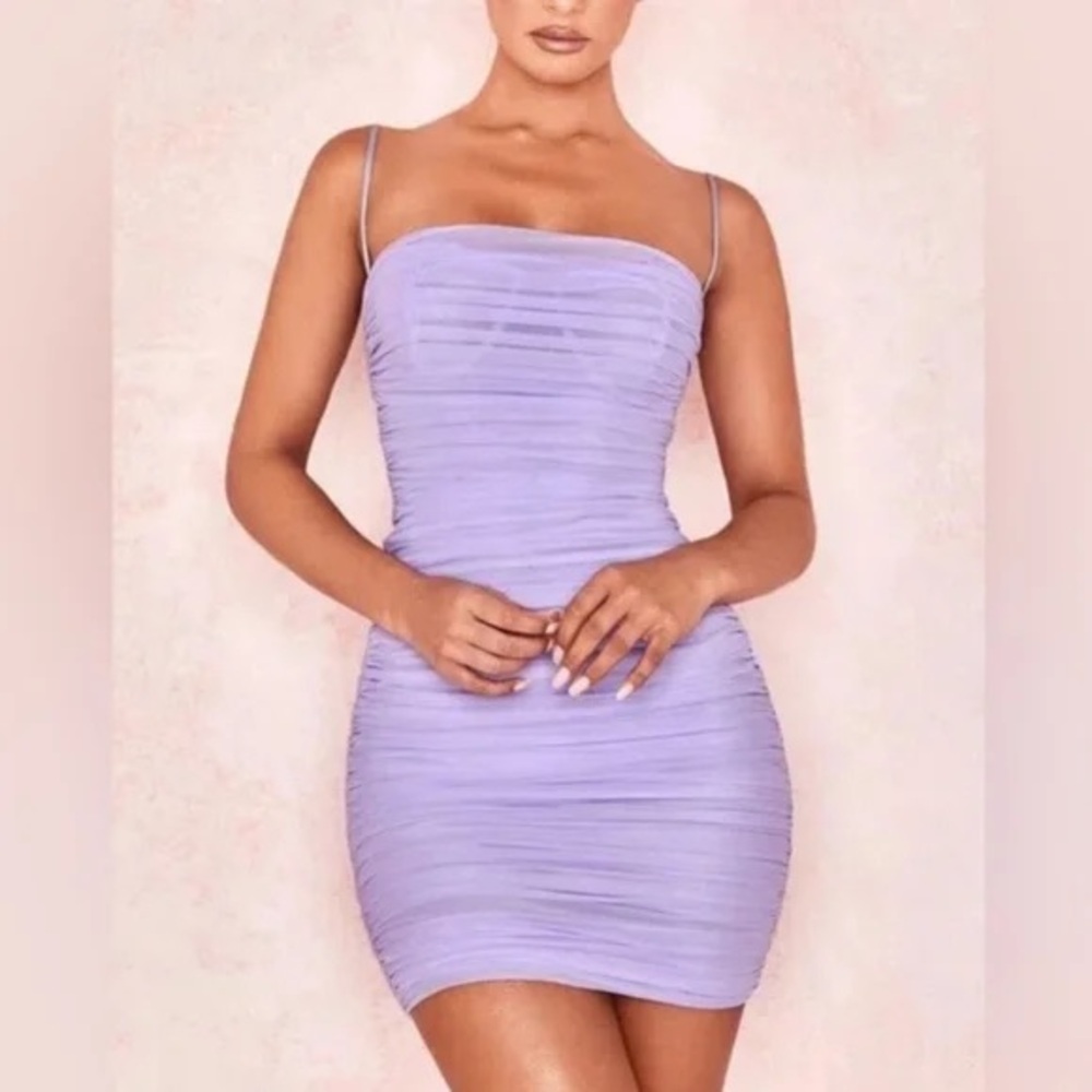 House of CB Strapless Lilac Dress